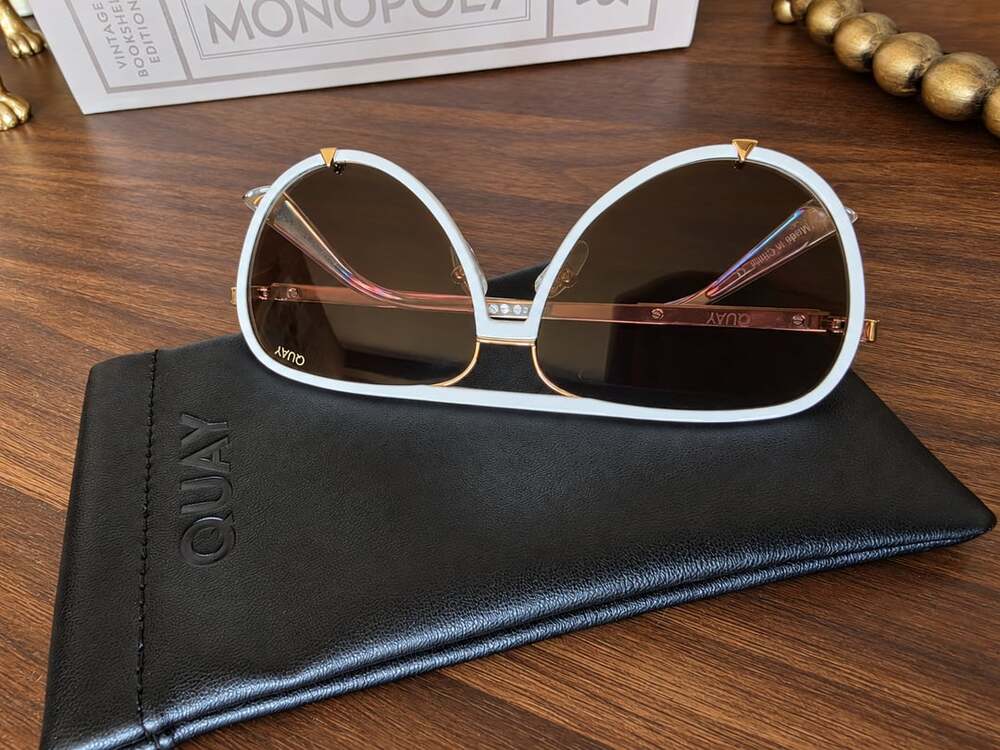 Quay Australia Sunglasses White And Gold
